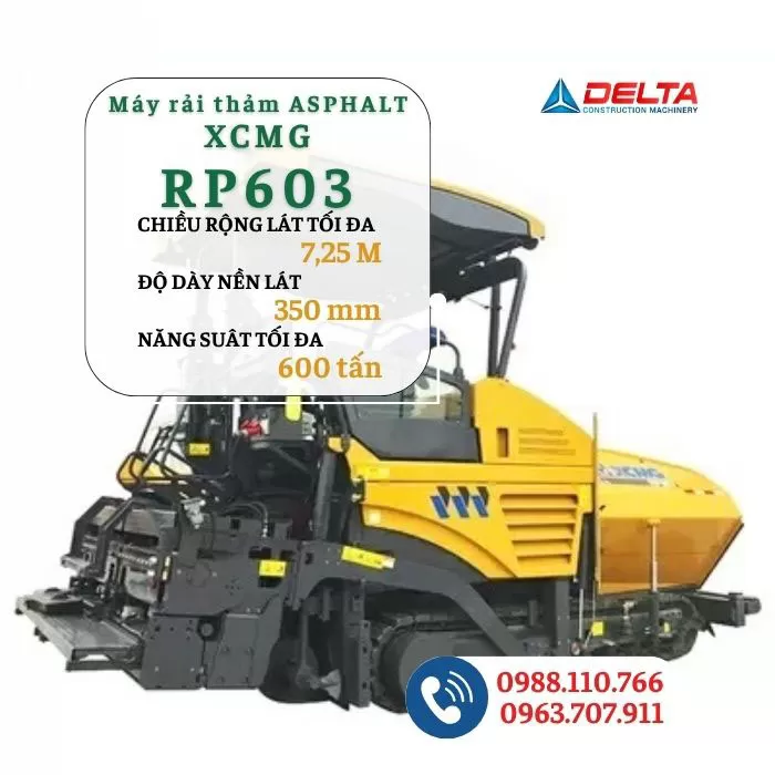 Máy rải thảm ASPHALT XCMG RP603