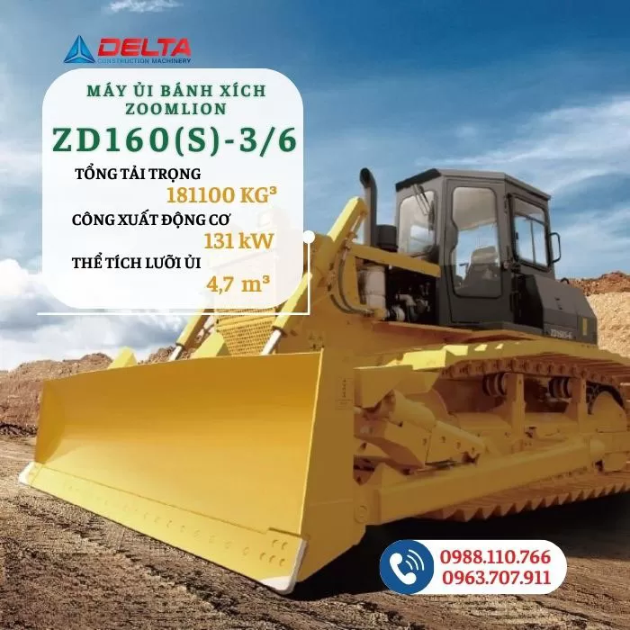 Máy ủi bánh xích Zoomlion ZD160(S)-3/6