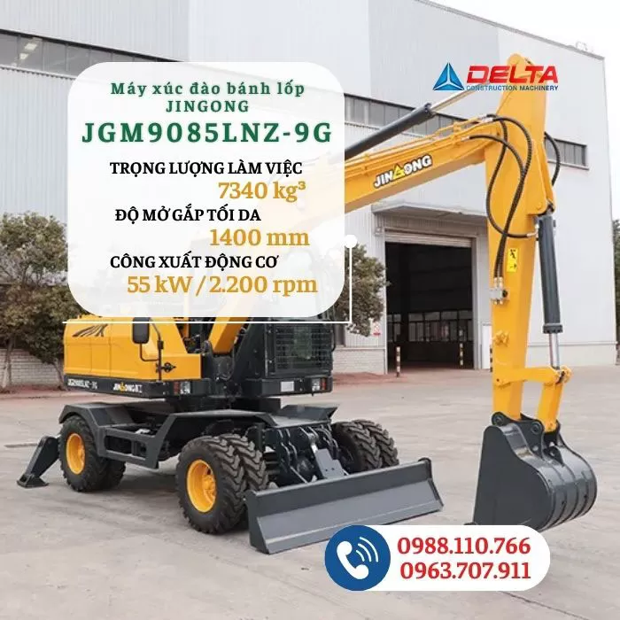 Máy xúc đào bánh lốp JINGONG JMG9085LNZ-9G