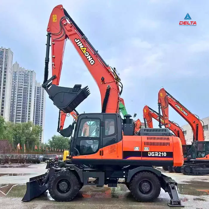 Xúc đào bánh lốp JINGONG JGM210