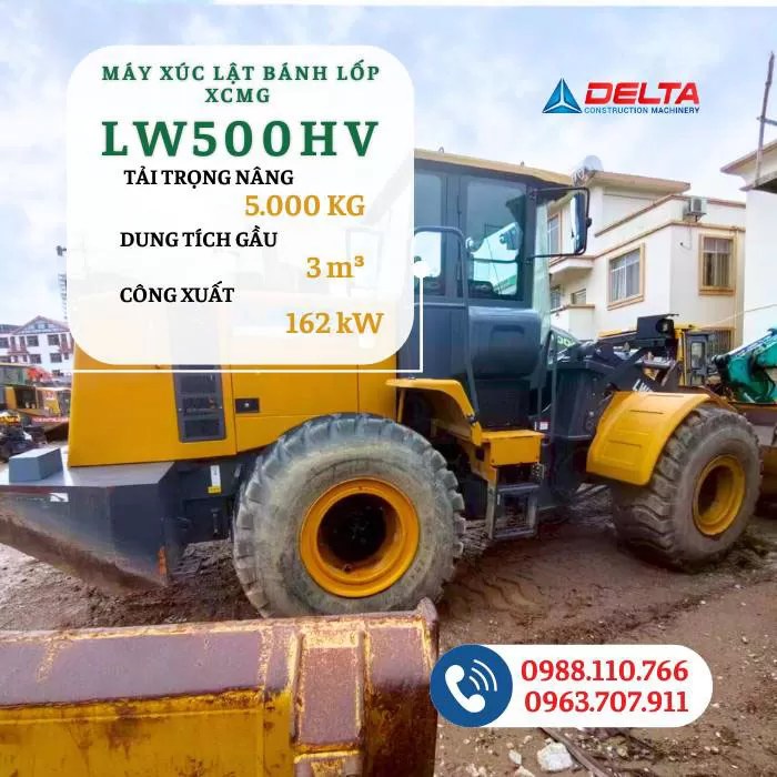 Máy xúc lật bánh lốp XCMG LW500HV cũ