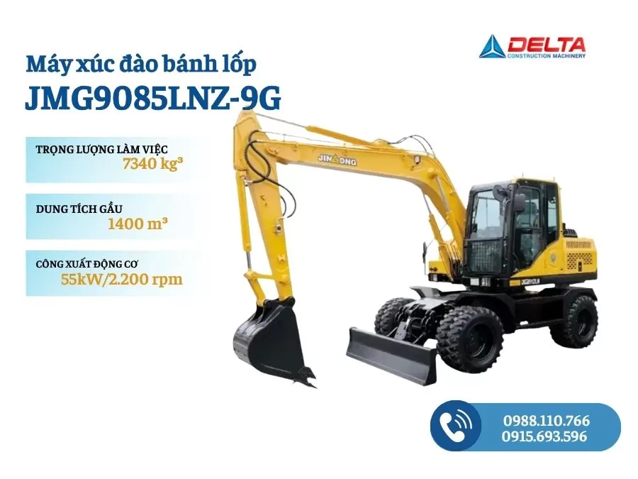 Máy xúc đào bánh lốp JINGONG JMG9085LNZ-9G