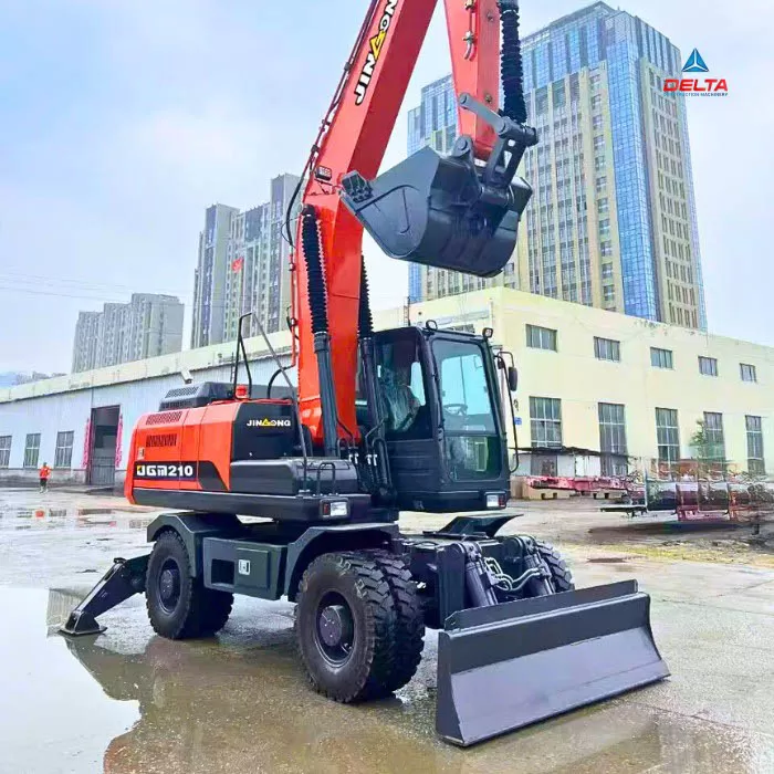 Xúc đào bánh lốp JINGONG JGM210