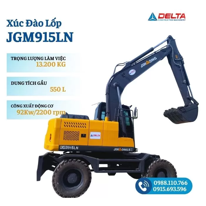 Xúc đào bánh lốp JGM915LN