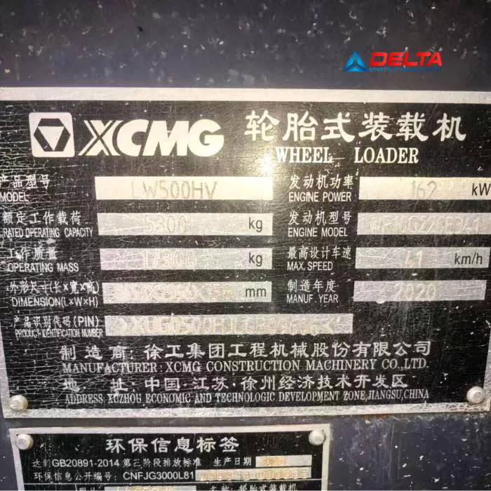 Máy xúc lật bánh lốp XCMG LW500HV cũ