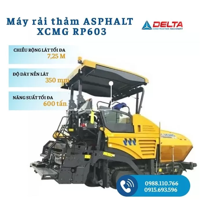 Máy rải thảm ASPHALT XCMG RP603