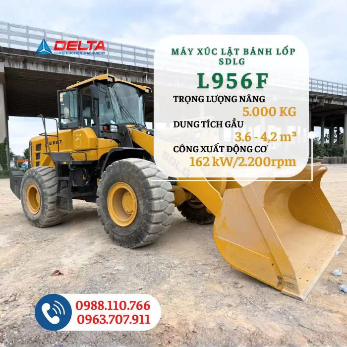 Máy xúc lật bánh lốp SDLG L956F cũ