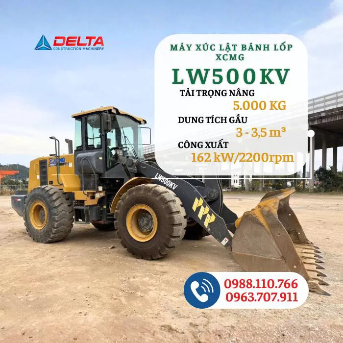 Máy xúc lật bánh lốp XCMG LW500KV cũ