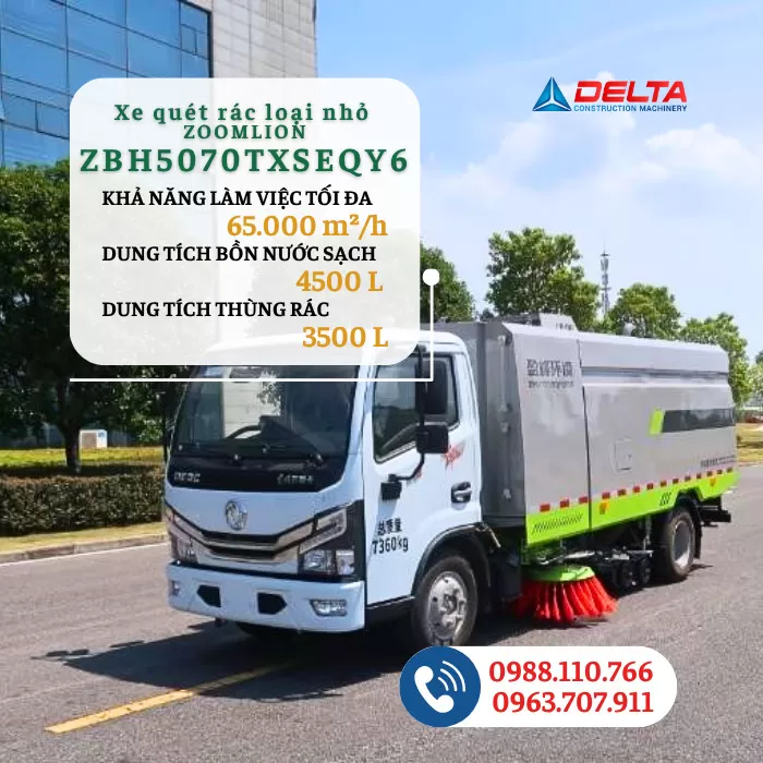 Xe quét rác loại nhỏ ZOOMLION ZBH5070TXSEQY6