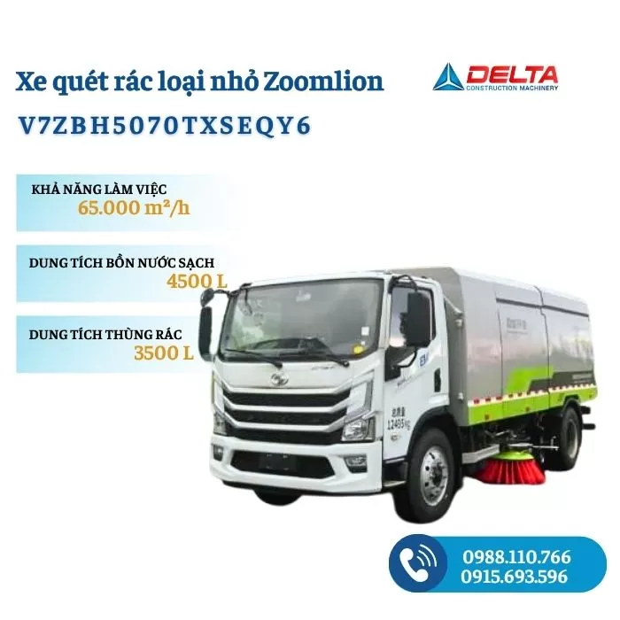 Xe quét rác loại nhỏ ZOOMLION ZBH5070TXSEQY6
