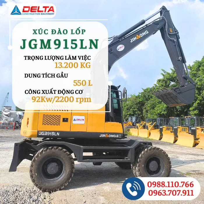 Xúc đào bánh lốp JGM915LN