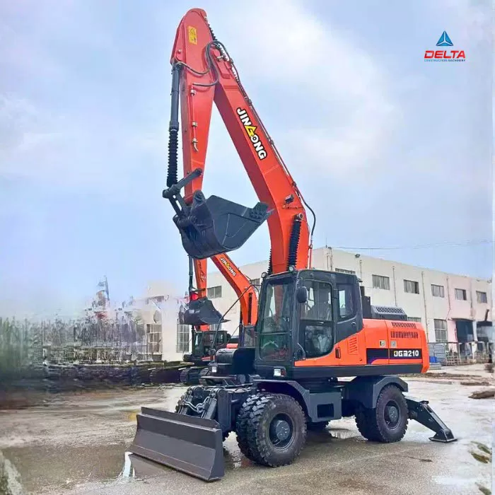 Xúc đào bánh lốp JINGONG JGM210